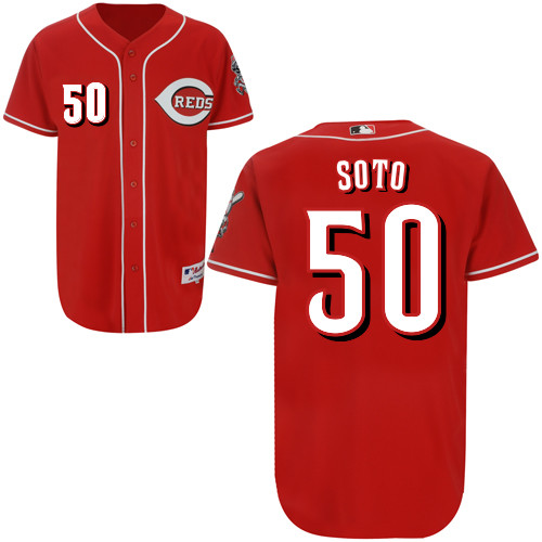 Neftali Soto #50 mlb Jersey-Cincinnati Reds Women's Authentic Red Baseball Jersey